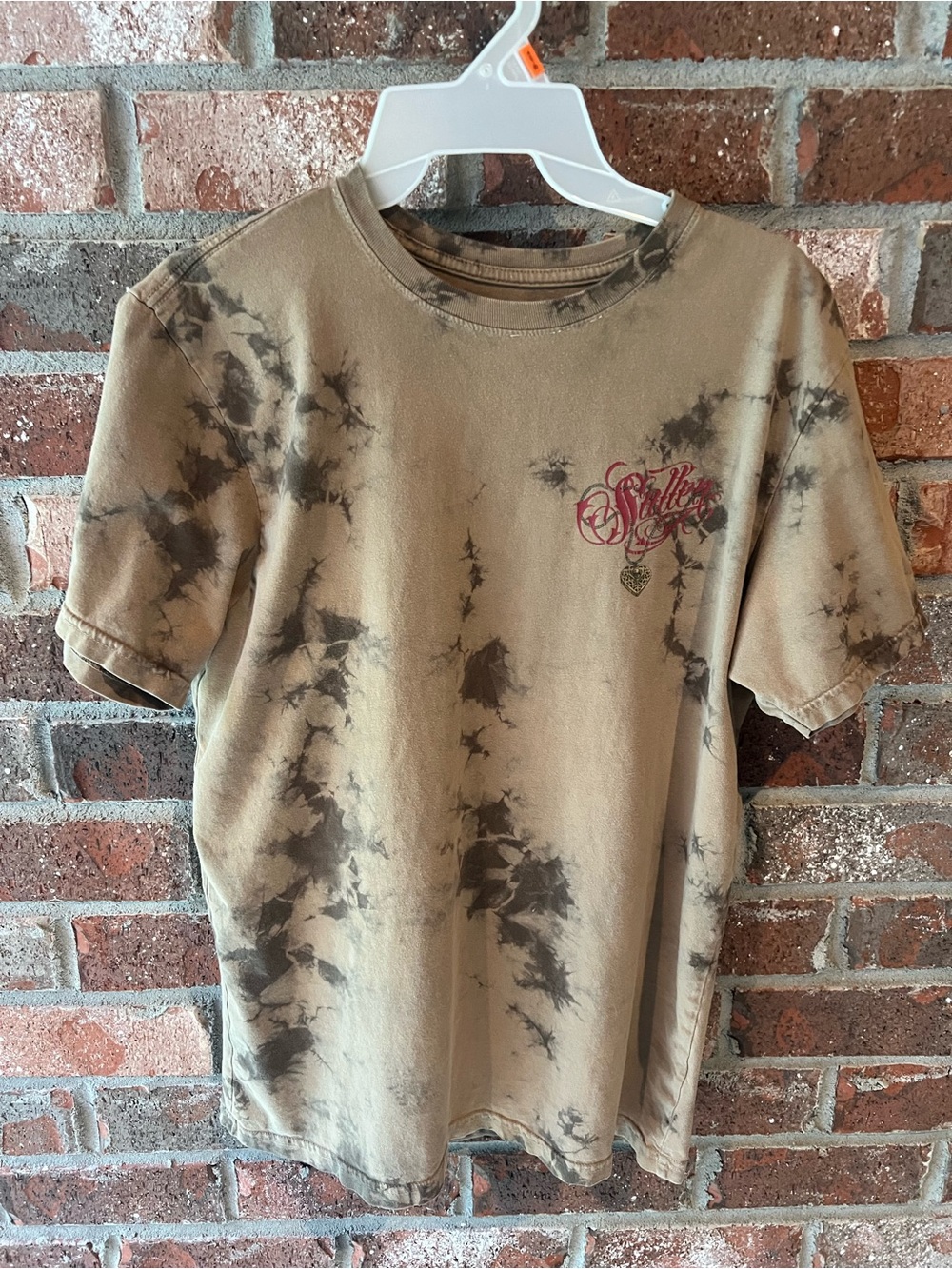 Sullen Art Collective brown tie-dye graphic  Love Me Not T-Shirt size medium